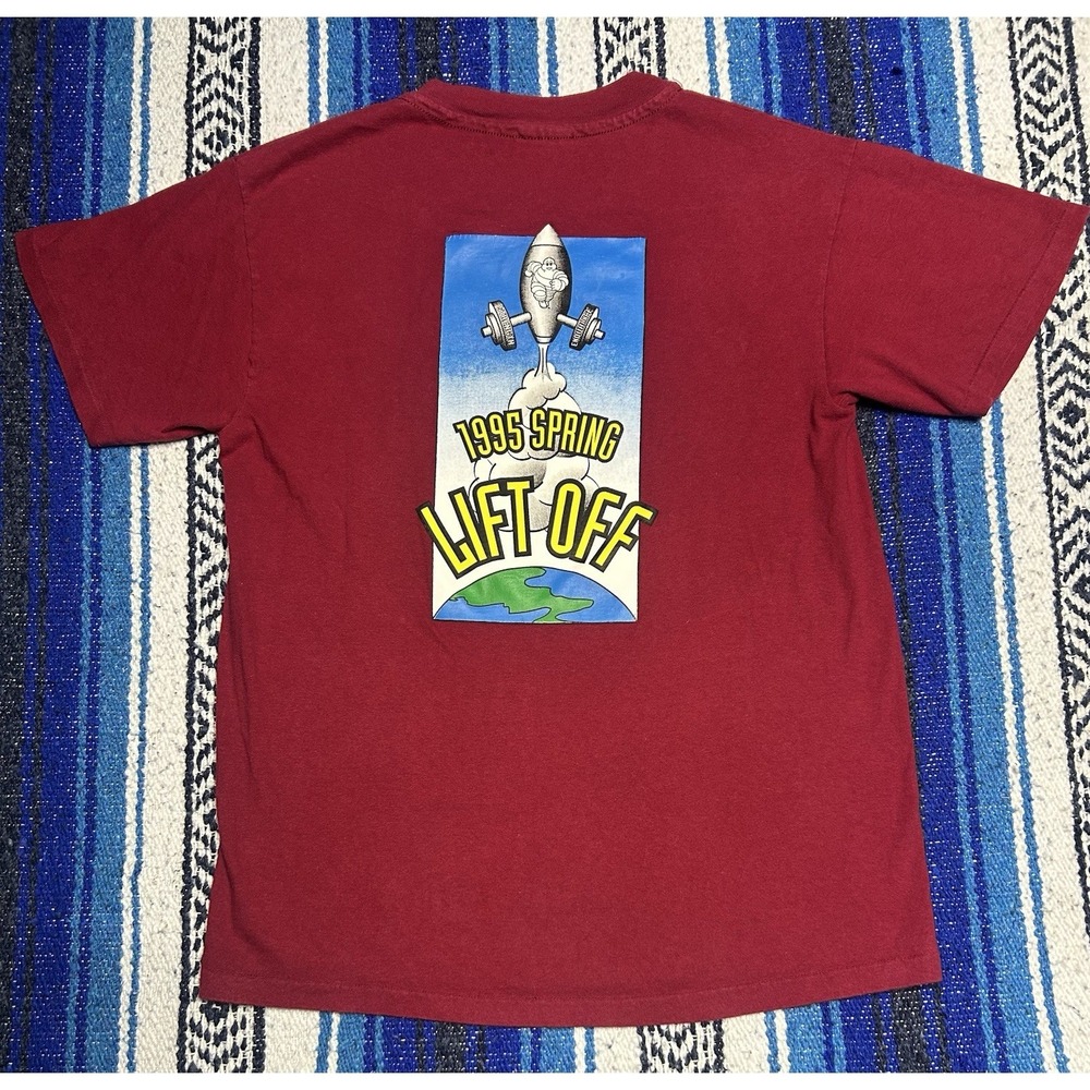 Vintage 1995 Michelin Man Spring Lift Off T Shirt Large Cars Lifestyle